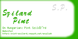 szilard pint business card